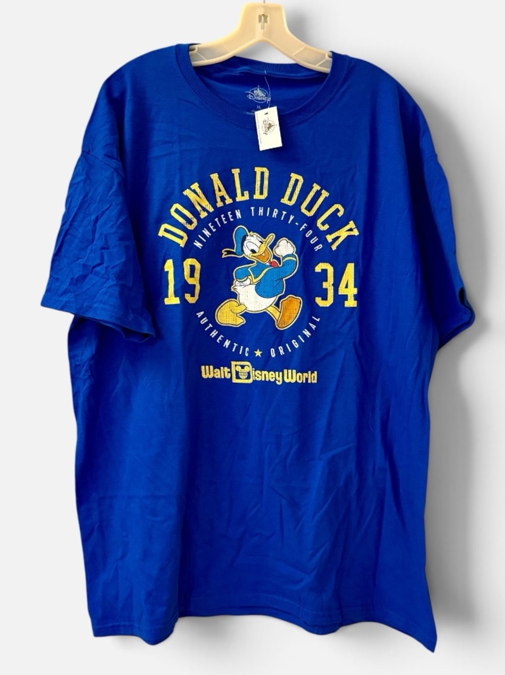 Adult Disney Royal Blue Donald Duck Graphic Tee - Size XL - NWT
